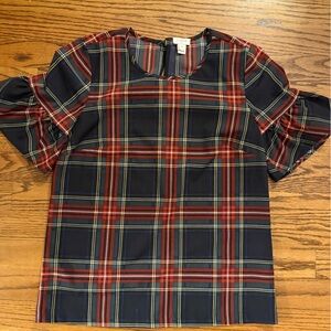 J. Crew Plaid Shirt - Navy and Red